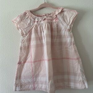 Burberry Kids Pink Plaid Dress & Bloomer